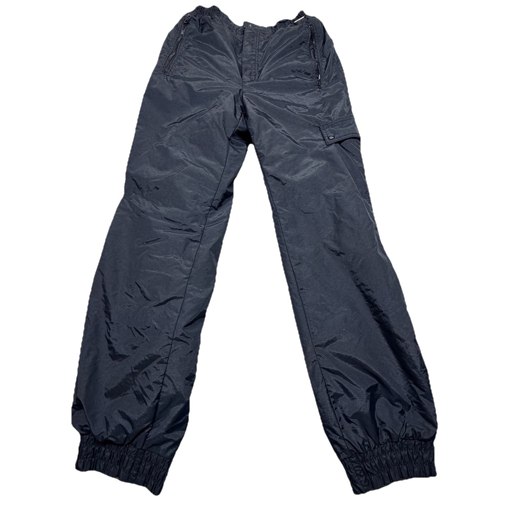 Vintage Edelweiss Ski Pants Men's Size 30 Black Insulated Snow Pants Retro